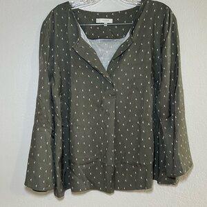 Green Printed Women's Top